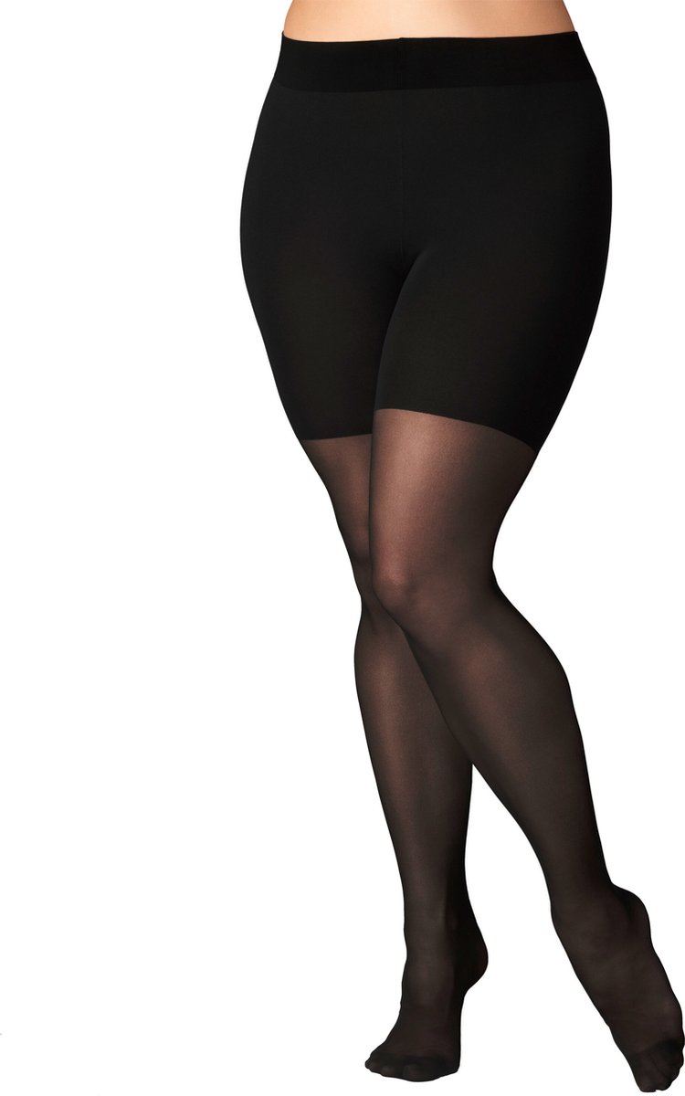 FALKE Beauty Plus eenkleurig materiaal half ondoorzichtig 50 DEN panty dames zwart - maat B LONG (4043874354981)