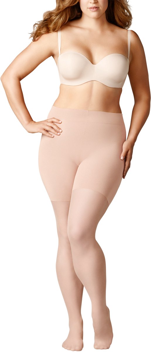 FALKE Beauty Plus eenkleurig materiaal transparant 20 DEN panty dames transparant - maat D LONG (4043874354813)