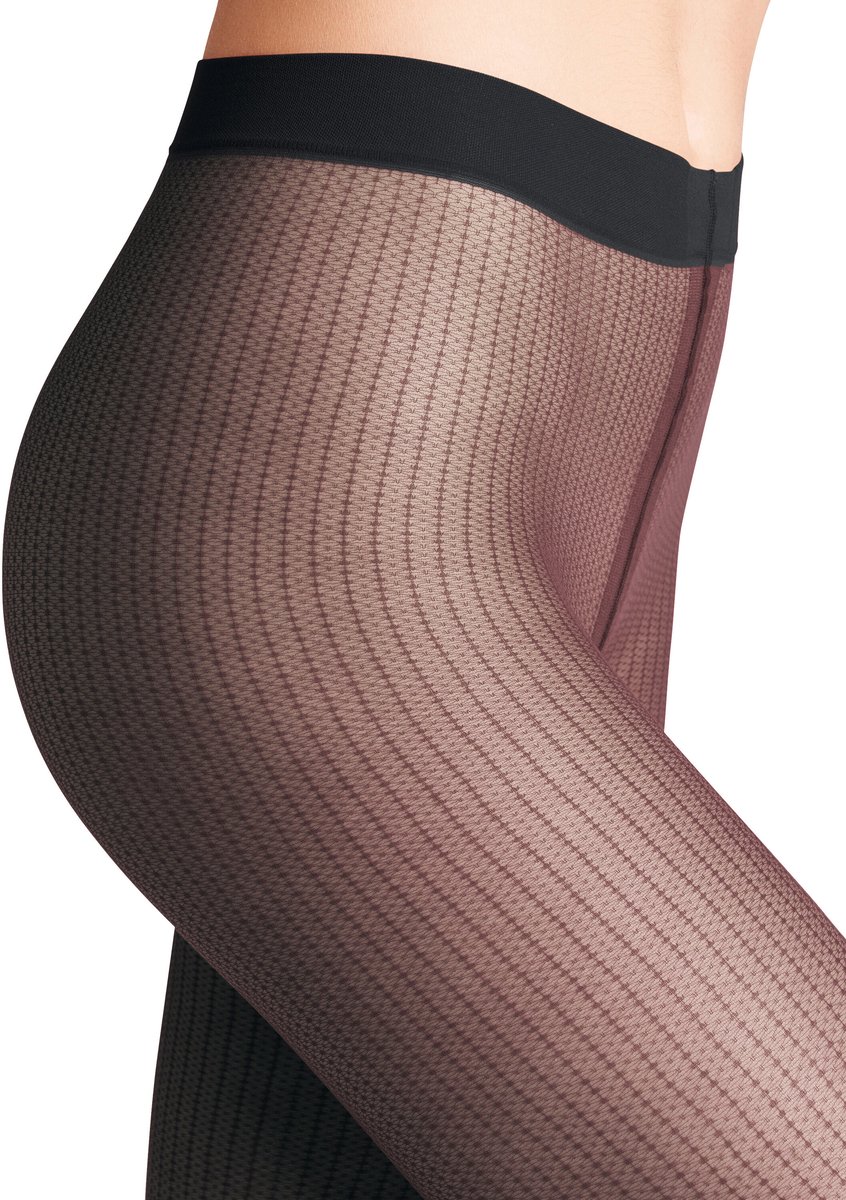 FALKE Body Chain 12 DEN ultra transparent materiaal transparent 12 DEN Panty dames zwart - maat M-L (4067112967719)