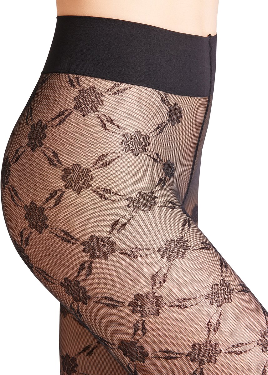 FALKE High Waist Naked Grace 20 DEN transparent materiaal transparent 20 DEN Panty dames zwart - maat S-M (4067112968778)
