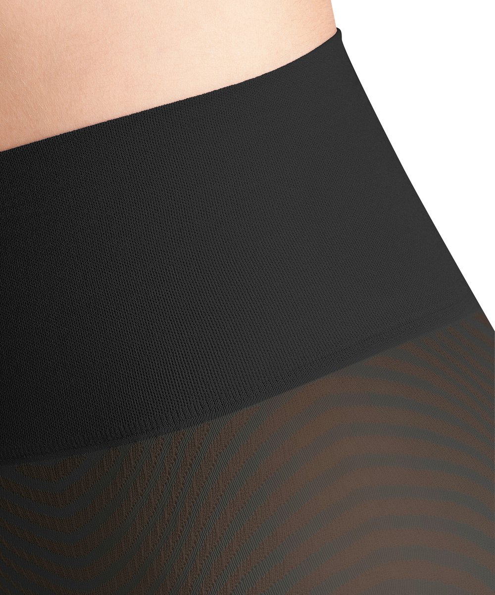 FALKE High Waist Sandbank 30 DEN transparent materiaal transparent 30 DEN Panty dames zwart - maat L (4067112968921)