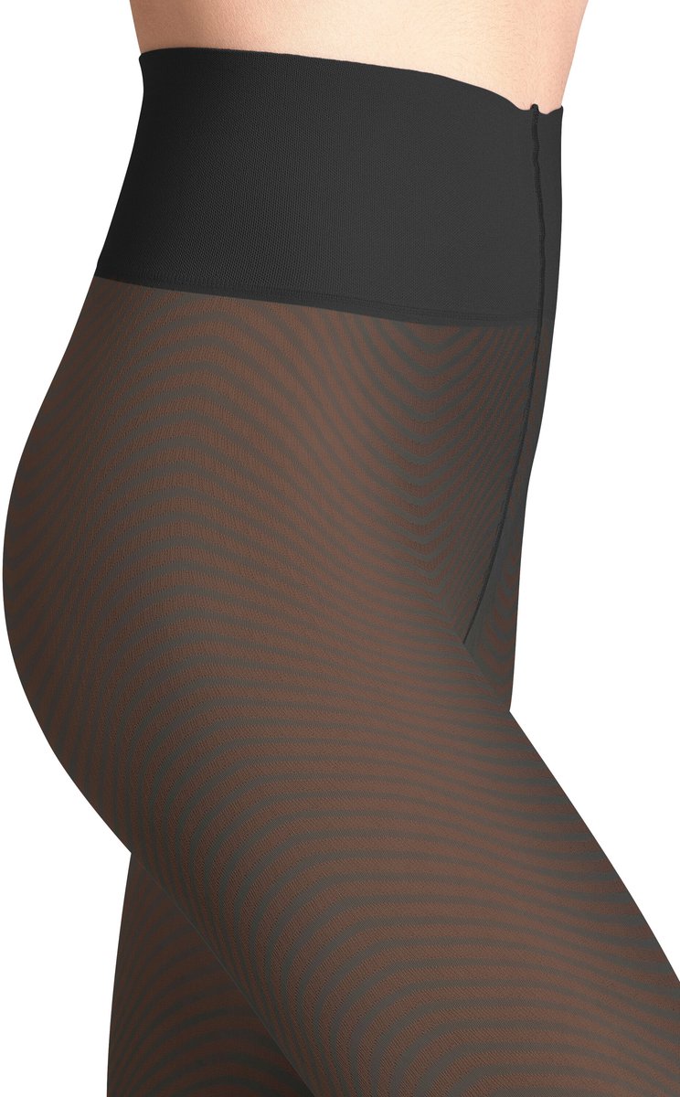 FALKE High Waist Sandbank 30 DEN transparent materiaal transparent 30 DEN Panty dames zwart - maat S-M (4067112968891)