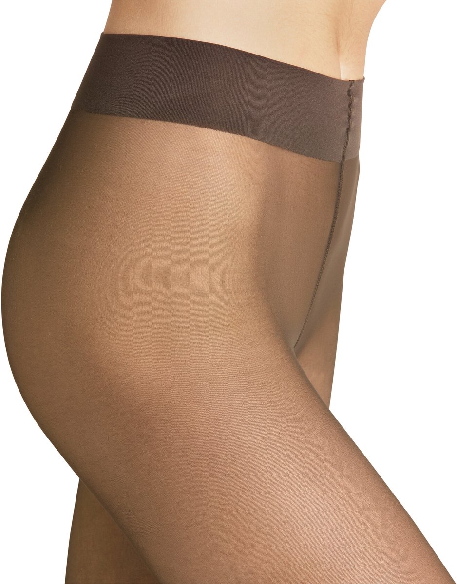 FALKE Matt Deluxe eenkleurig materiaal transparant 20 DEN panty dames bruin - maat L (4043875318852)