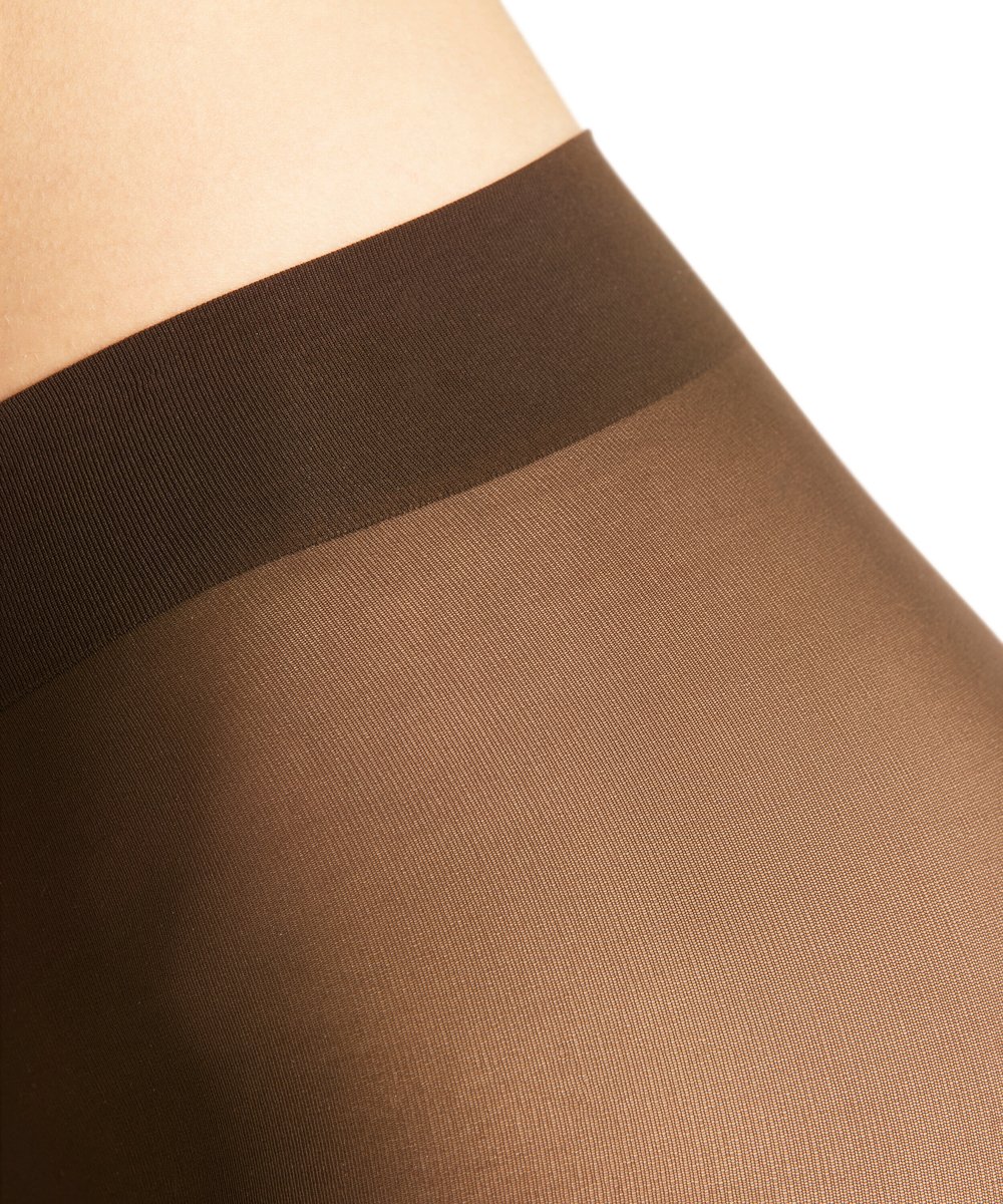 FALKE Matt Deluxe eenkleurig materiaal transparant 30 DEN panty dames bruin - maat S-M (4043875249934)