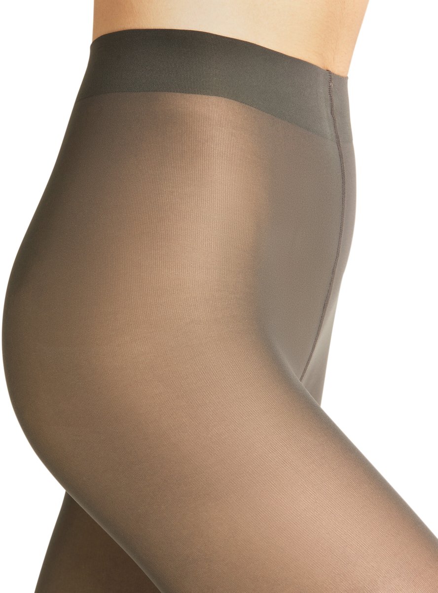 FALKE Matt Deluxe eenkleurig materiaal transparant 30 DEN panty dames grijs - maat S (4043875213331)