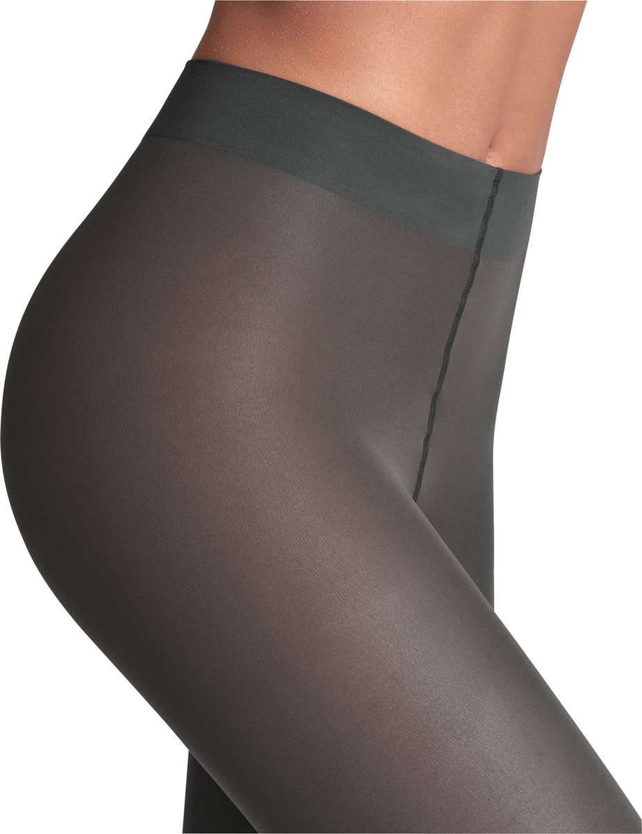 FALKE Matt Deluxe eenkleurig materiaal transparant 30 DEN panty dames grijs - maat XL (4043875213386)