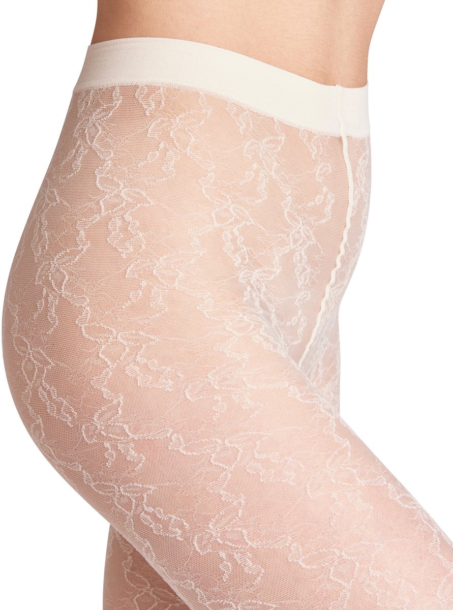 FALKE New Boheme 25 DEN transparent materiaal transparent 25 DEN Panty dames wit - maat S-M (4067112969096)