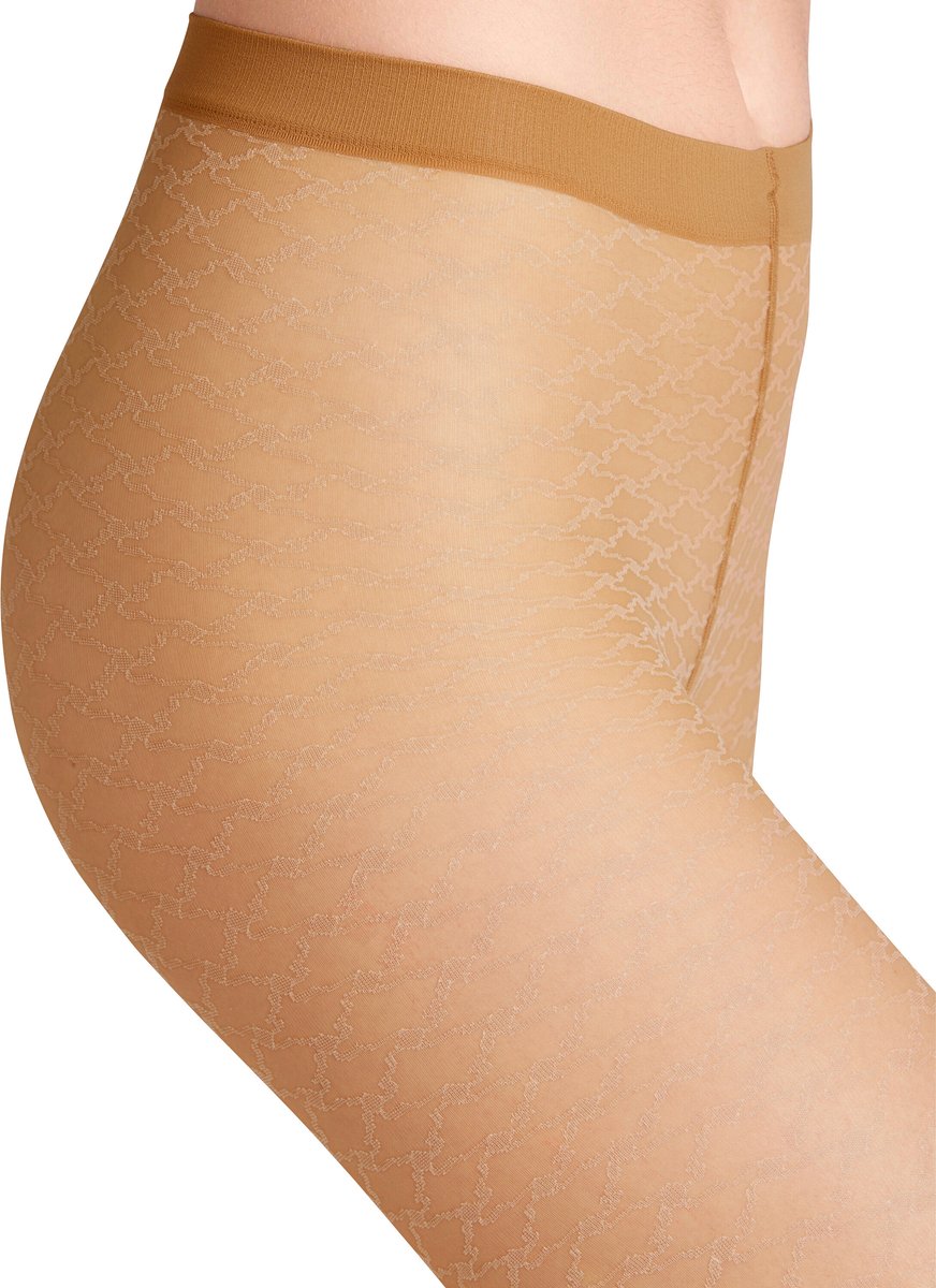 FALKE Old Fashioned gedessineerd materiaal transparent 20 DEN panty dames transparant - maat XL (4067112951251)