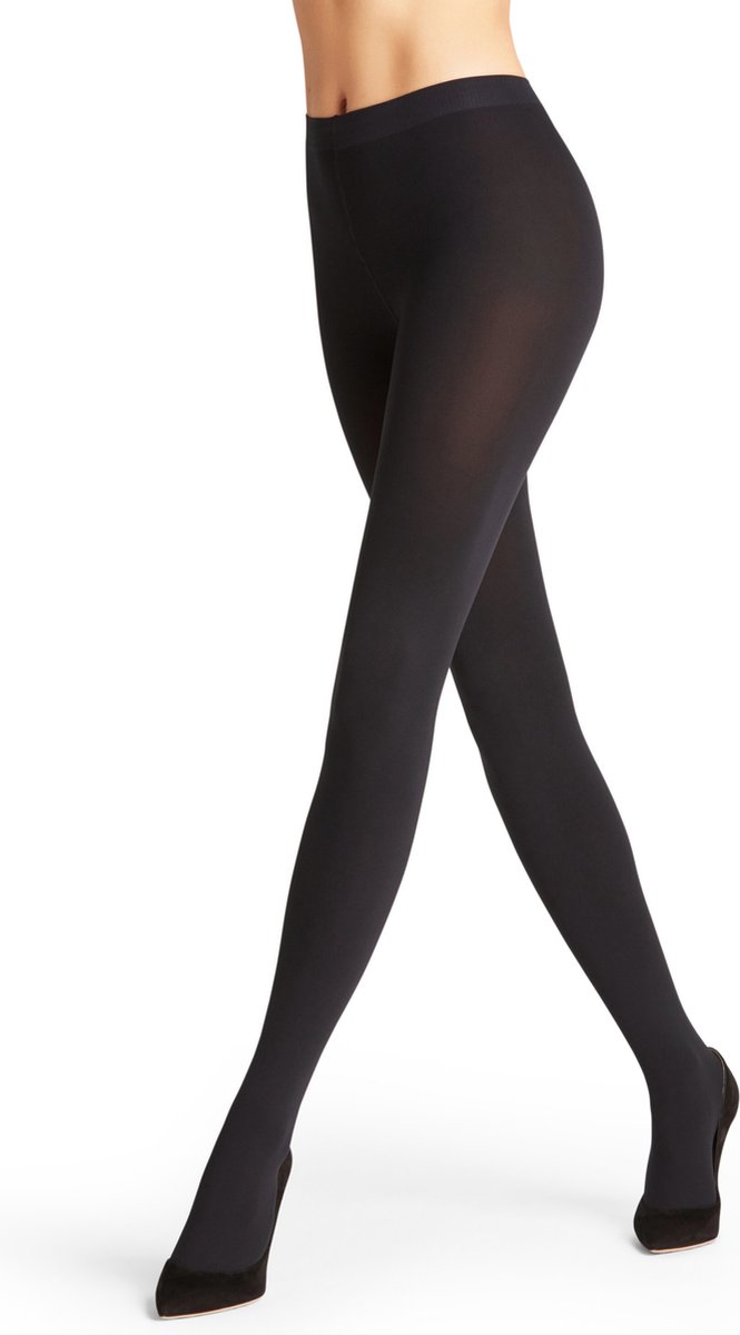 FALKE Warm Deluxe eenkleurig materiaal ondoorzichtig 80 DEN panty dames zwart - maat M-L (4043876792231)