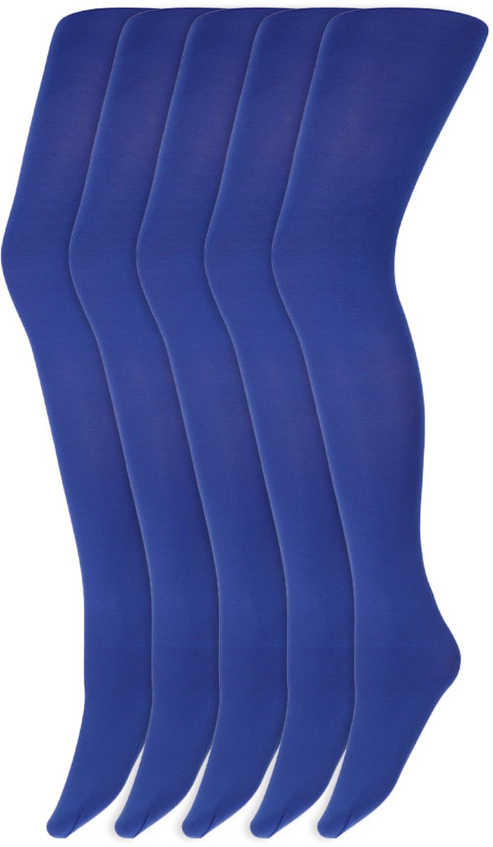 Gekleurde panty's | Micro | 60 Denier | Merk: Marianne | Maat: S t/m XXL | Kleur: Cobalt blauw | 5 Paar (6153634071022)