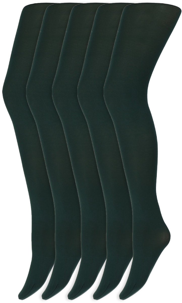 Gekleurde panty's | Micro | 60 Denier | Merk: Marianne | Maat: S t/m XXL | Kleur: Donker groen | 5 Paar (6153632811811)