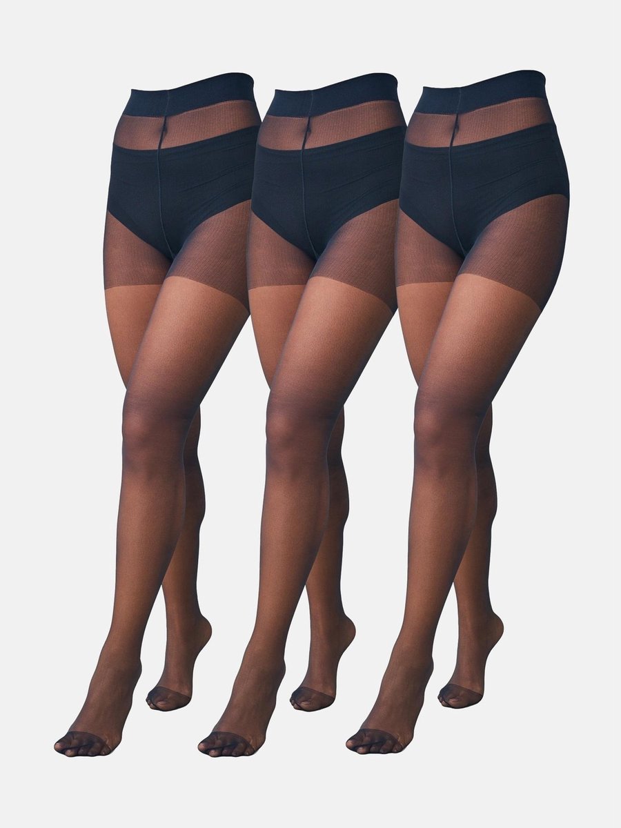 Next - Dames - Set van 3 matte panty's van 15 denier - Blauw (5063598993265)