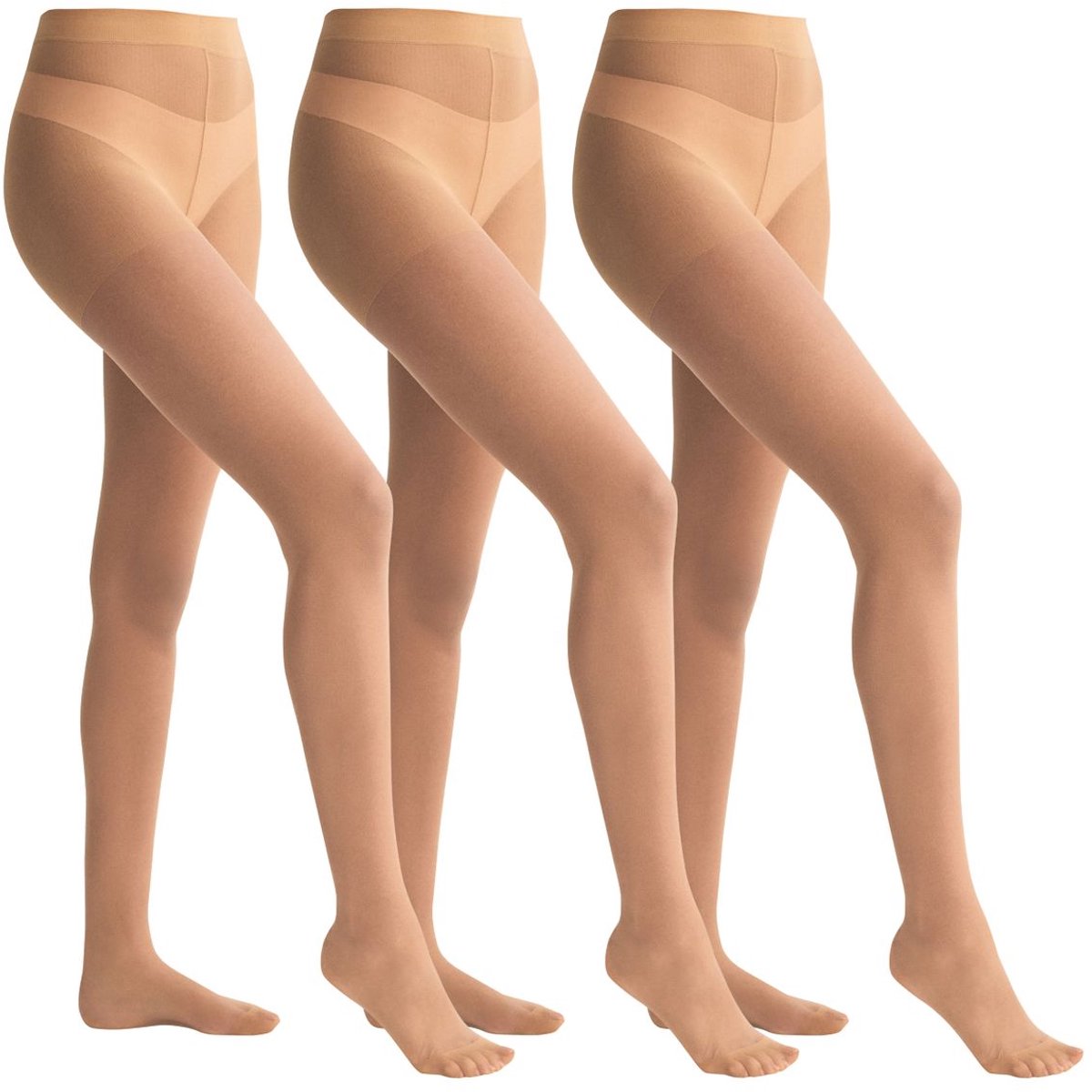 Next - Dames - Set van 3 matte panty's van 15 denier - Naturel (5063796490887)