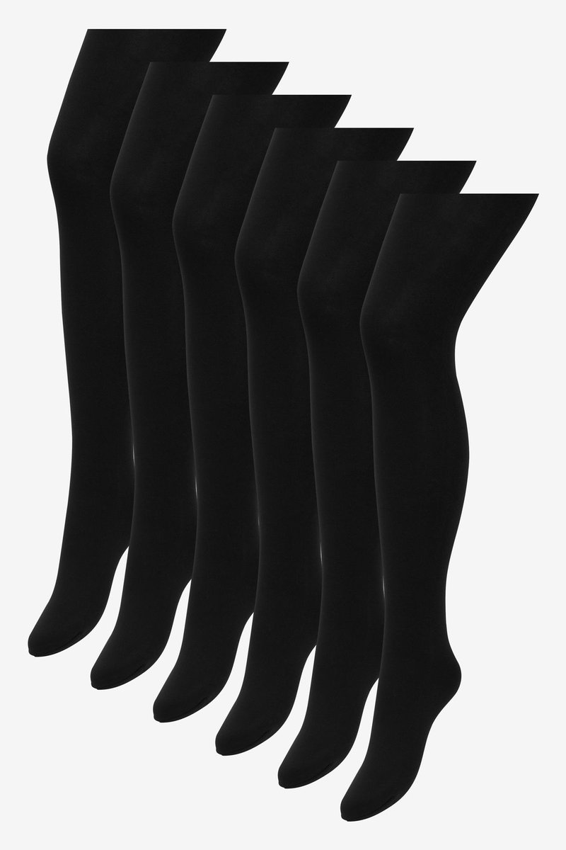 Next - Dames - Set van 5 ondoorschijnende panty's van 100 denier - Zwart (5059387476941)