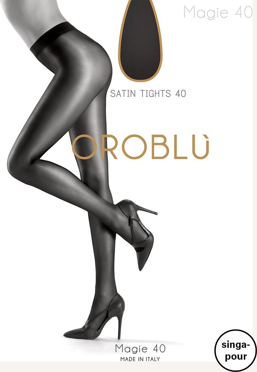 Oroblu Magie 40 Panty - Kleur Singapour/ Antraciet - Maat Maxi/ XXL (8300213721399)