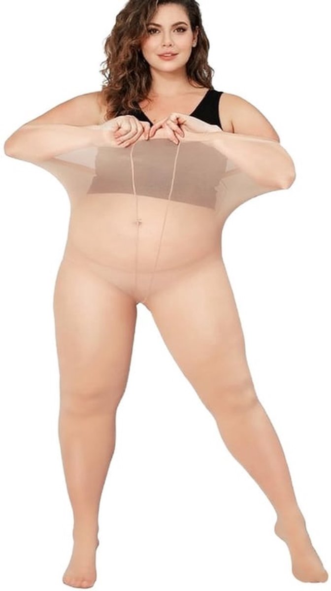 Panty dames grote maten - Zachte semi-ondoorzichtige (3352501187269)