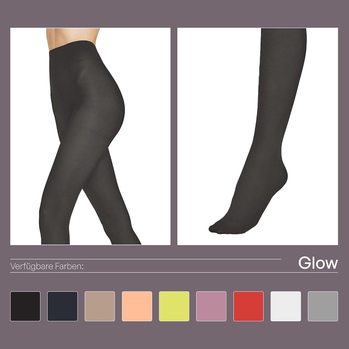 Panty voor dames, ondoorzichtige panty, zwart, 40 DEN, matte panty, kleurrijk, platte naad, dikke panty voor dames, zwart (2303776209256)