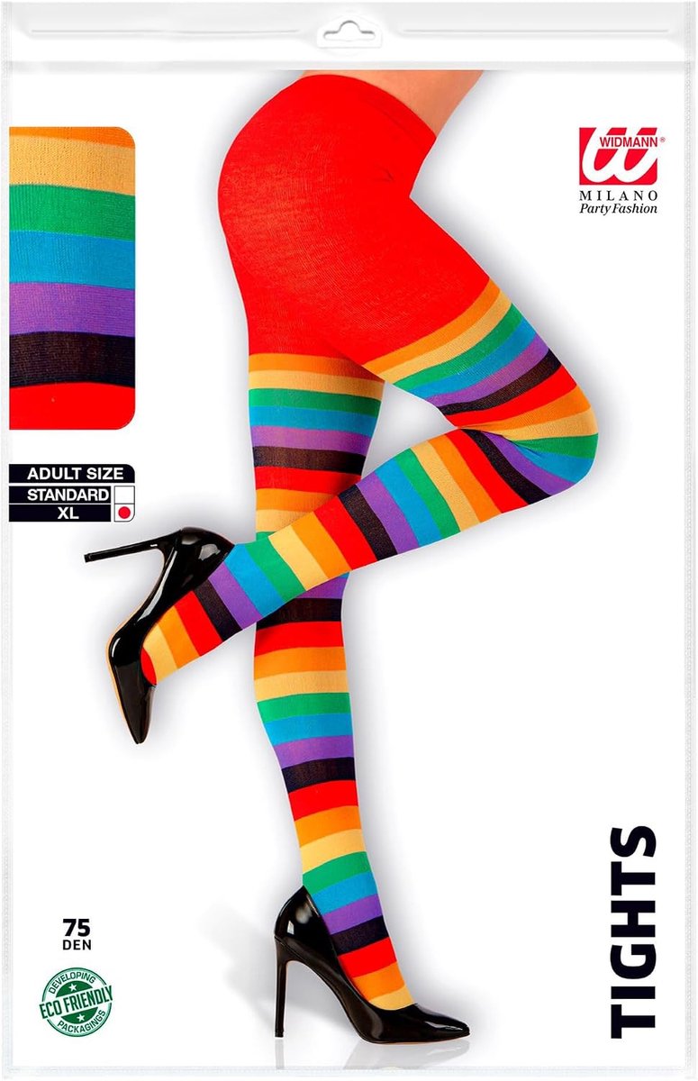 Party Fashion - Panty, regenboog, 75 DEN, kostuumaccessoires (2311045689364)