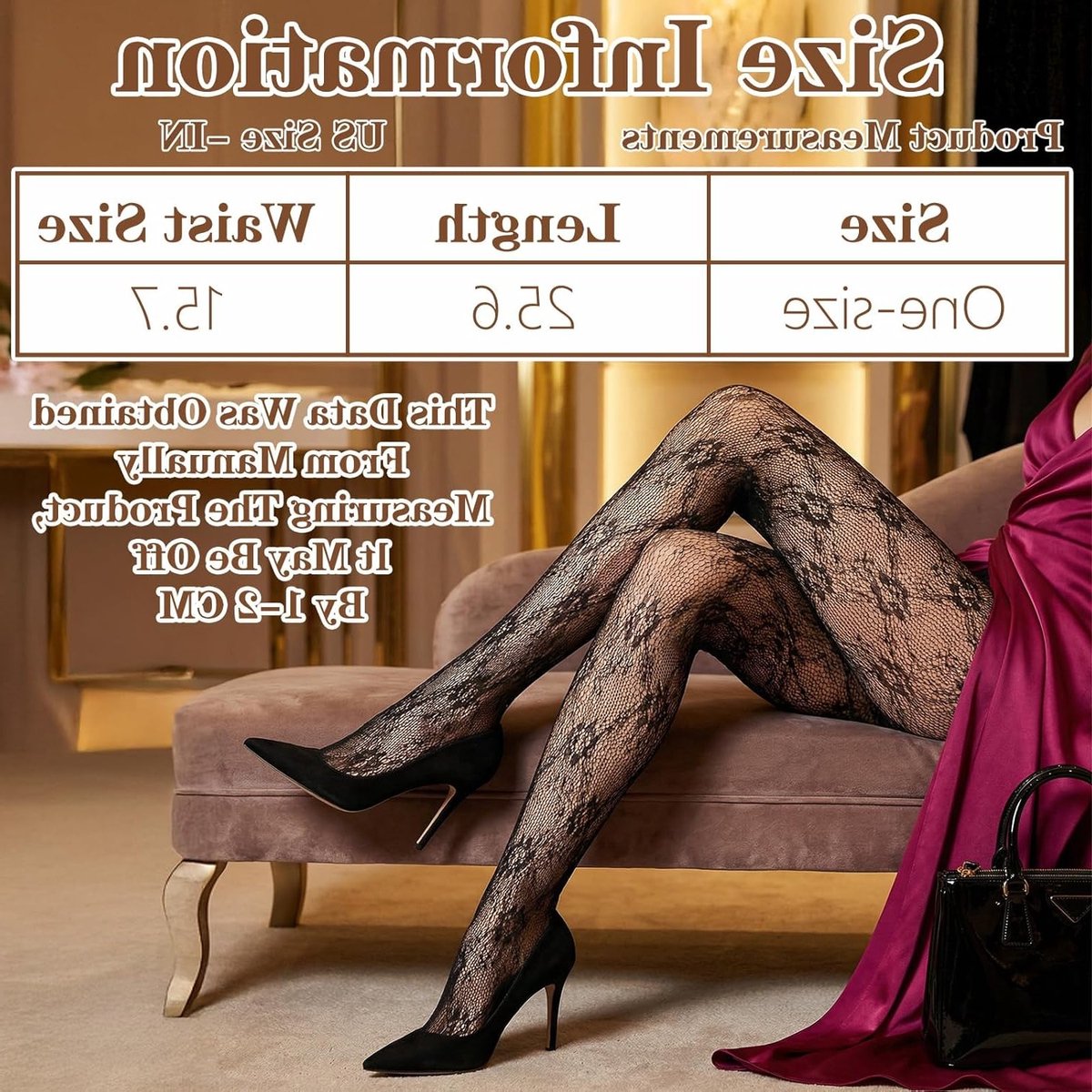 Patroon Visnet Panty's voor Dames, Hoge Taille, Zwart, Bloemenprint, Comfortabele en Ademend Fishnet Kousen, One Size, Perfect voor Feestjes en Casual Outfits (2244694795875)
