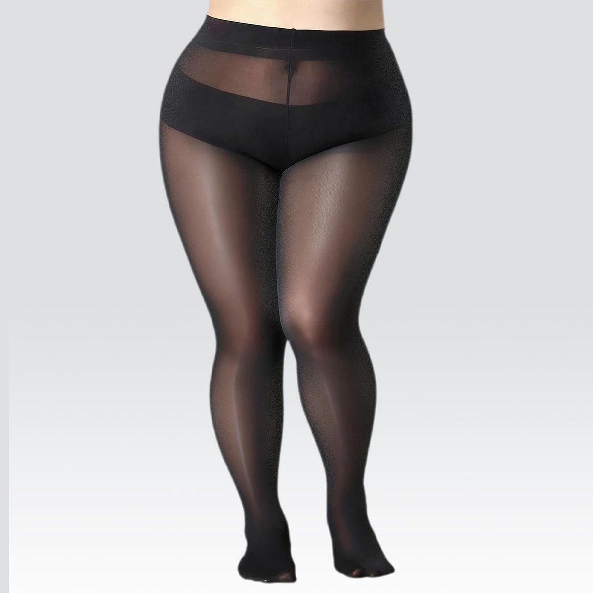 Plus Size Hoge Taille Panty's - 2 Paar Opaque 80D Dikke Panty's voor Vrouwen, Comfortabele en Zachte Kousen voor Elke Gelegenheid (2141778445636)