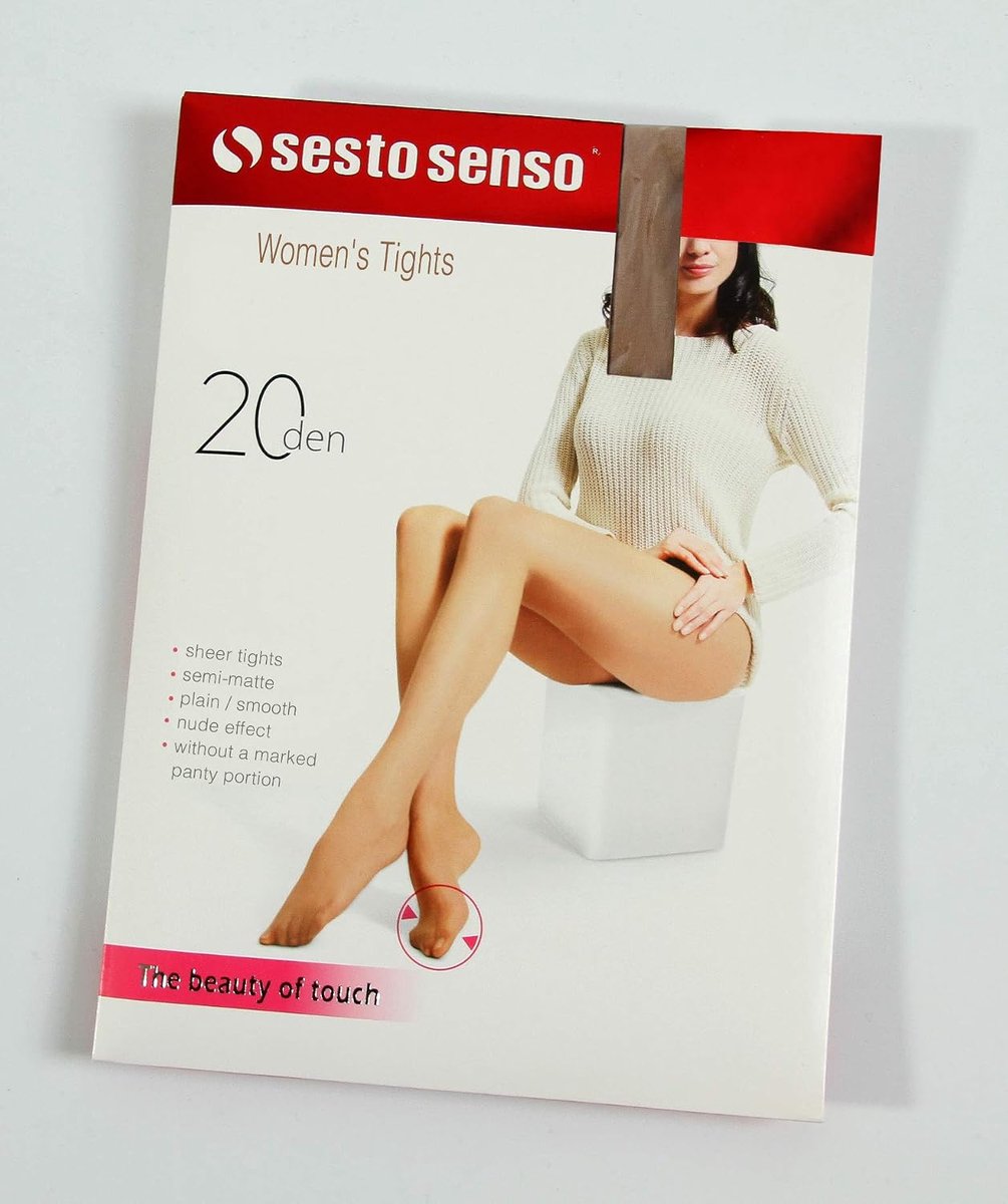 Senso Dames Pantys Transparant 20 Den Gladheid Puur Versterkte Teen (2517408538373)