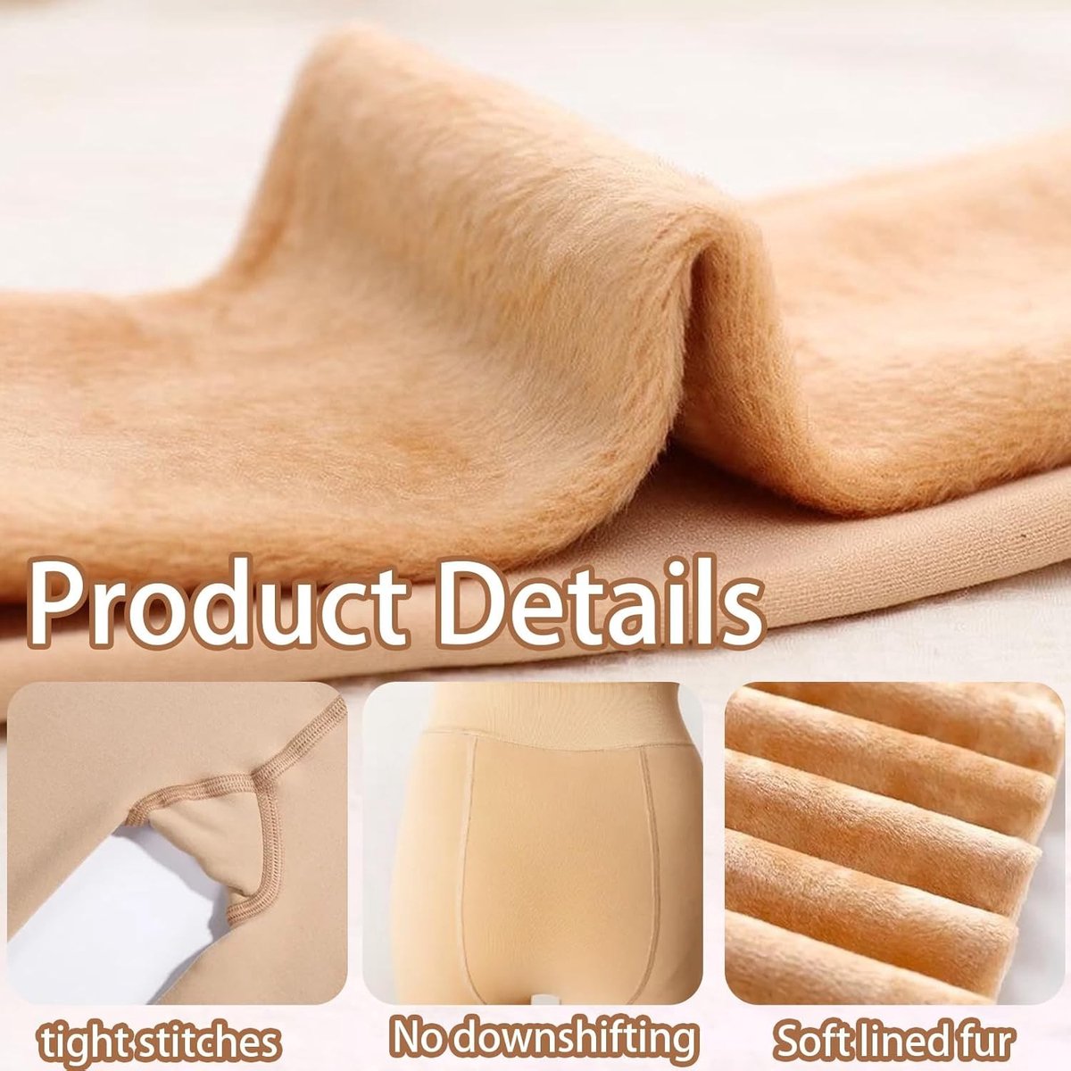 Thermische Fleece Leggings voor Dames, Hoge Taille Panty, Warm en Niet Doorzichtig voor Koude Weer en Activiteiten (3720579702507)