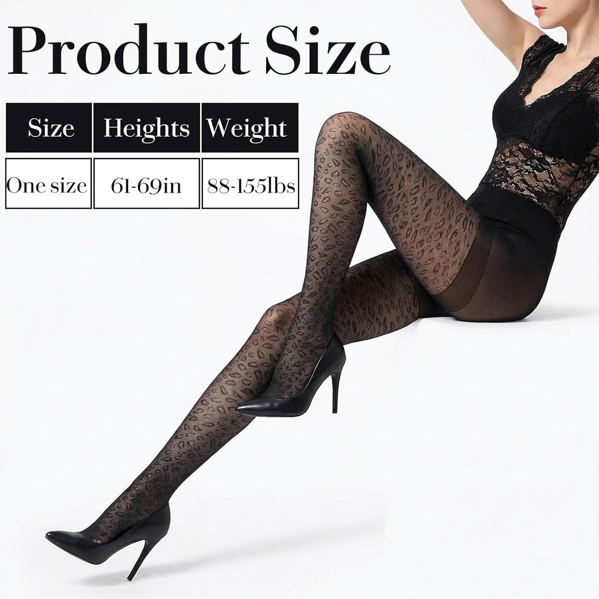 Transparante netkousen met hoge tailleband voor dames, luipaardpatroon panty voor feesten, club outfits en casual looks (3587387026481)