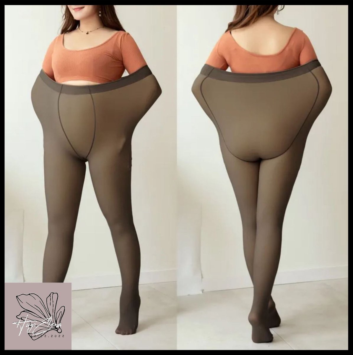 True XXL - 80 - 120 kg - Winter Fleece panty - 220g - Warme Thermo Panty - Spring - Autumn - Winter - Bekend van TikTok - Zwart (6151205079064)