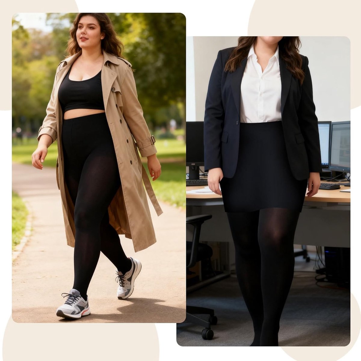 XL 70 Denier Dames Panty's in Plus Size, Zacht en Opaque, Hoge Taille, Perfect voor Dans en Dagelijks Gebruik (2525857622772)
