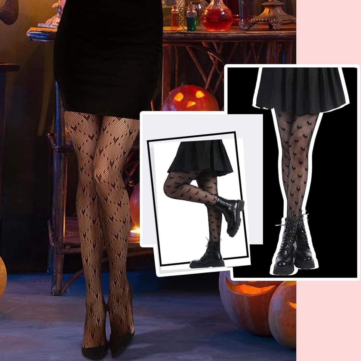 Zwarte Hoge Taille Visnet Panty's voor Vrouwen - Sexy Fishnet Kousen voor Cosplay en Dagelijks Gebruik, Comfortabele en Elastische Tights, 3 Paar (3597649568949)