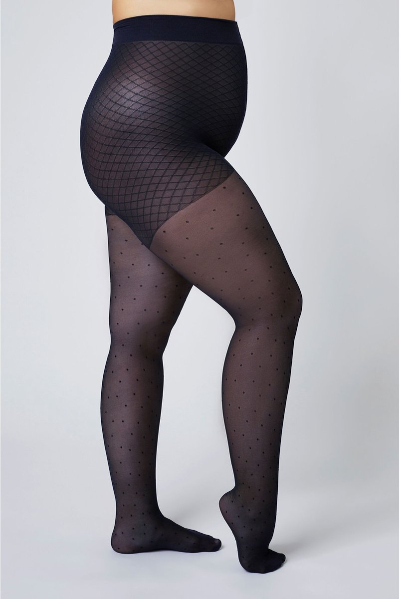 camano, Comfort, panty met stippen, grote maten, curvy panty, Fashion Curvy, Tights Dots, camano. (4052171643490)