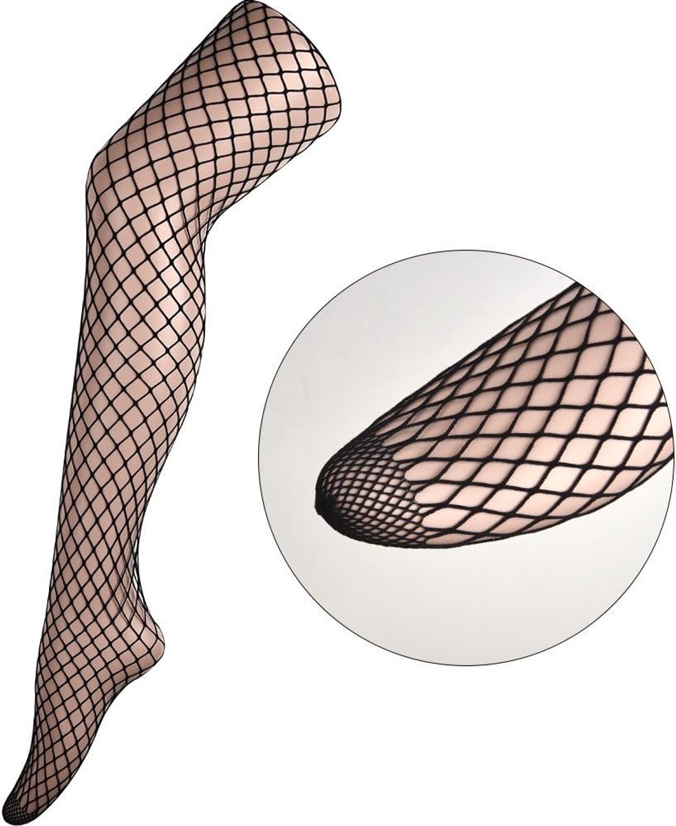 6 Paar Visnet Panty Kousen voor Vrouwen, Hoge Kousen, Mesh Tights in Zwart, Perfect voor Feestjes en Casual Outfits (3340309896735)