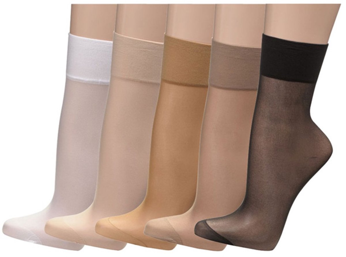 Fijne Panty Sokjes 20 Den - Bundel Van 5 Transparante Pantysokjes | In 5 Kleuren Verkrijgbaar (6153726492490)