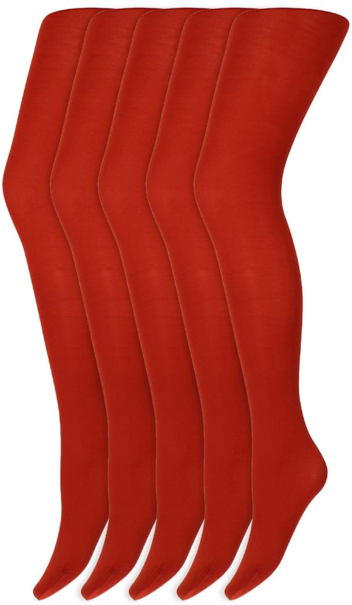 Gekleurde panty's | Micro | 60 Denier | Merk: Marianne | Maat: S t/m XXL | Kleur: Roest | 5 Paar (6153654526519)
