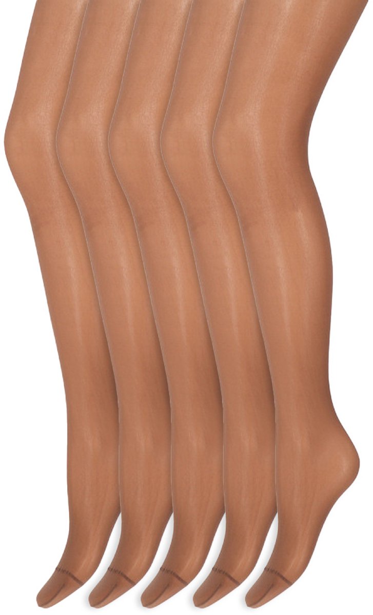 Grote maten panty | Niet gevormd | 30 Denier | Merk: Marianne | Maat: XL t/m XXXL | Kleur: Muscat | 5 Paar (6153610385334)