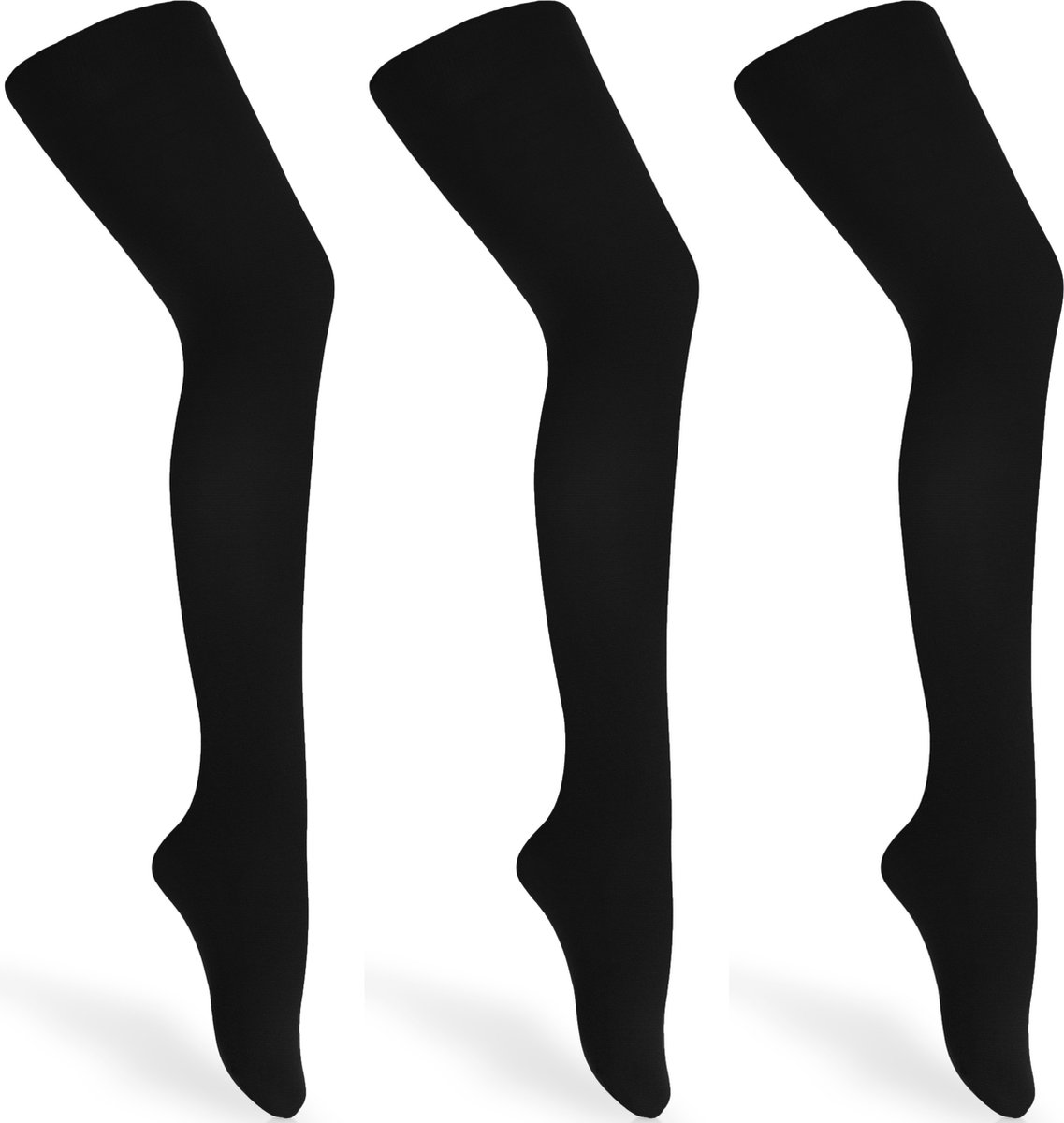 Merry Style Kinderen 3 Pack Panty - 60 DEN -Microvezel - Meisjes - Polyamide - Zwart/Zwart/Zwart - 116-122 - WL-010-3B (4061692832719)