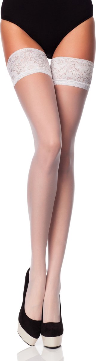 Merry Style MS-SS-J01 Dames Panty - 15 DEN- halsterloos - Fijn Kousen - Polyamide - Bianco - XS-S (4055191271612)