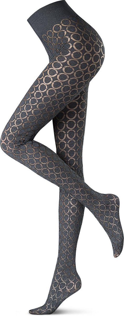 Oroblu Loop Panty - 80/20 denier - Zwart melange - Maat S (8300289687162)