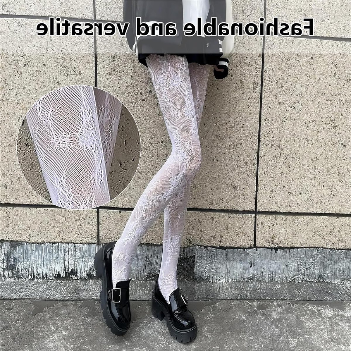 Patroon Panty voor Dames met Bloemen en Kant, Geschikt voor Ballet en Lolita Stijl, Ideaal voor Onder Jurken en Rokjes (3234355082542)