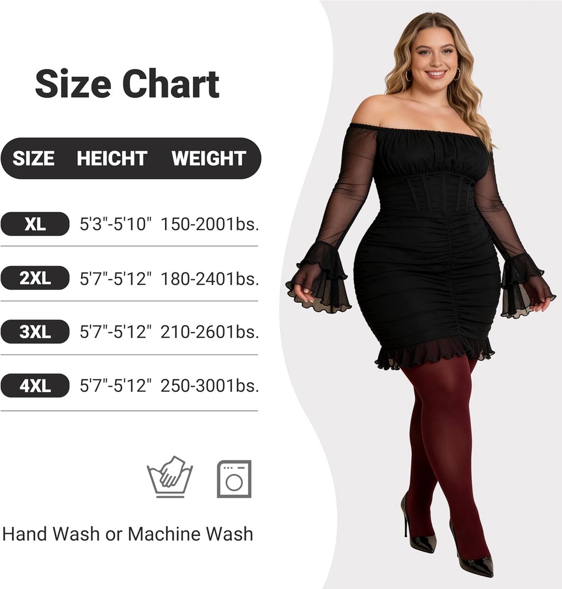 Size Panty voor Vrouwen 80D Semi Ondoorzichtige Kousen Zachte & Elastische Vrouwen Panty 1XL XXL 3XL 4XL (2602382420711)