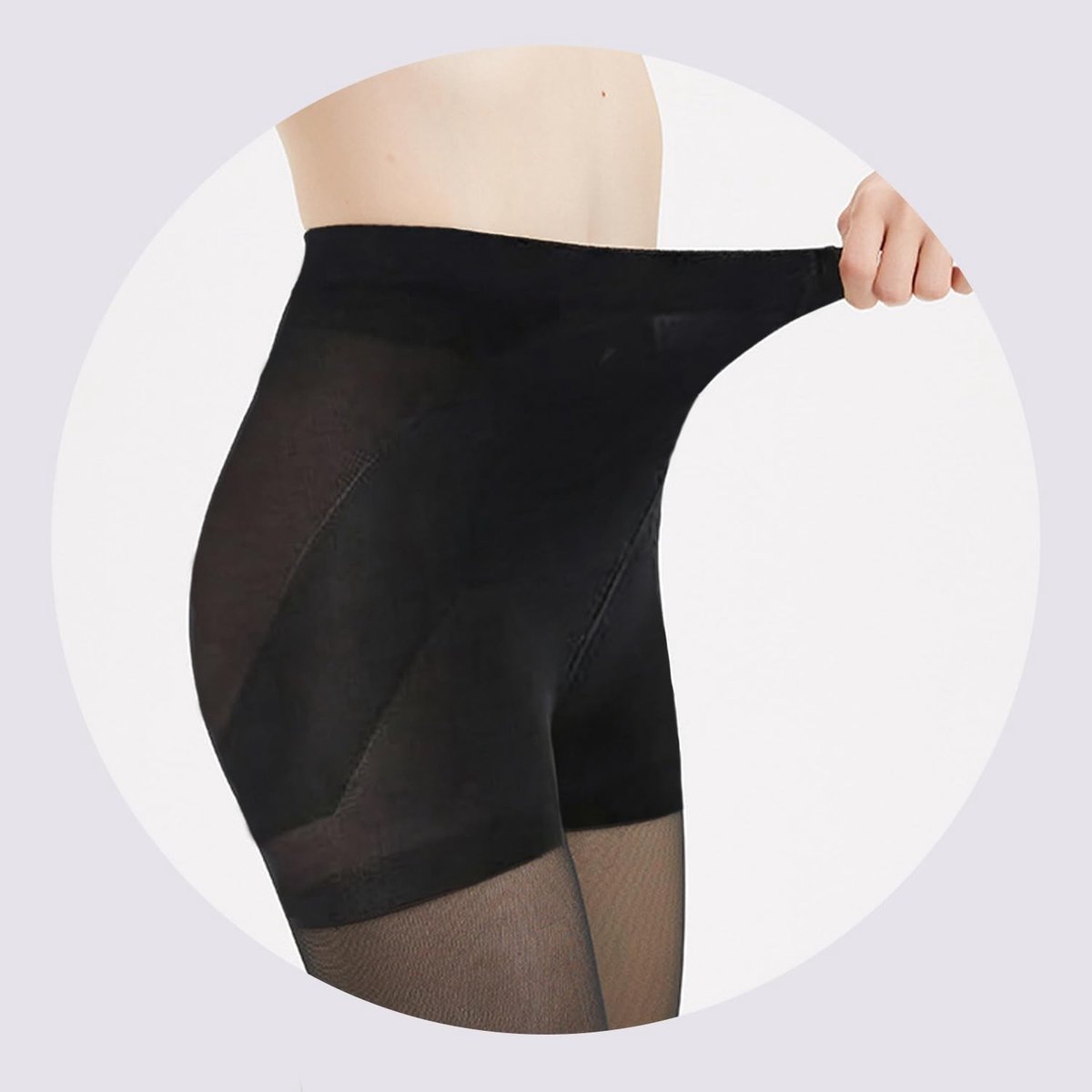 Tummy control transparante panty's voor dames maat 40D, hoge taille en versterkte tenen voor extra comfort (3424022111310)