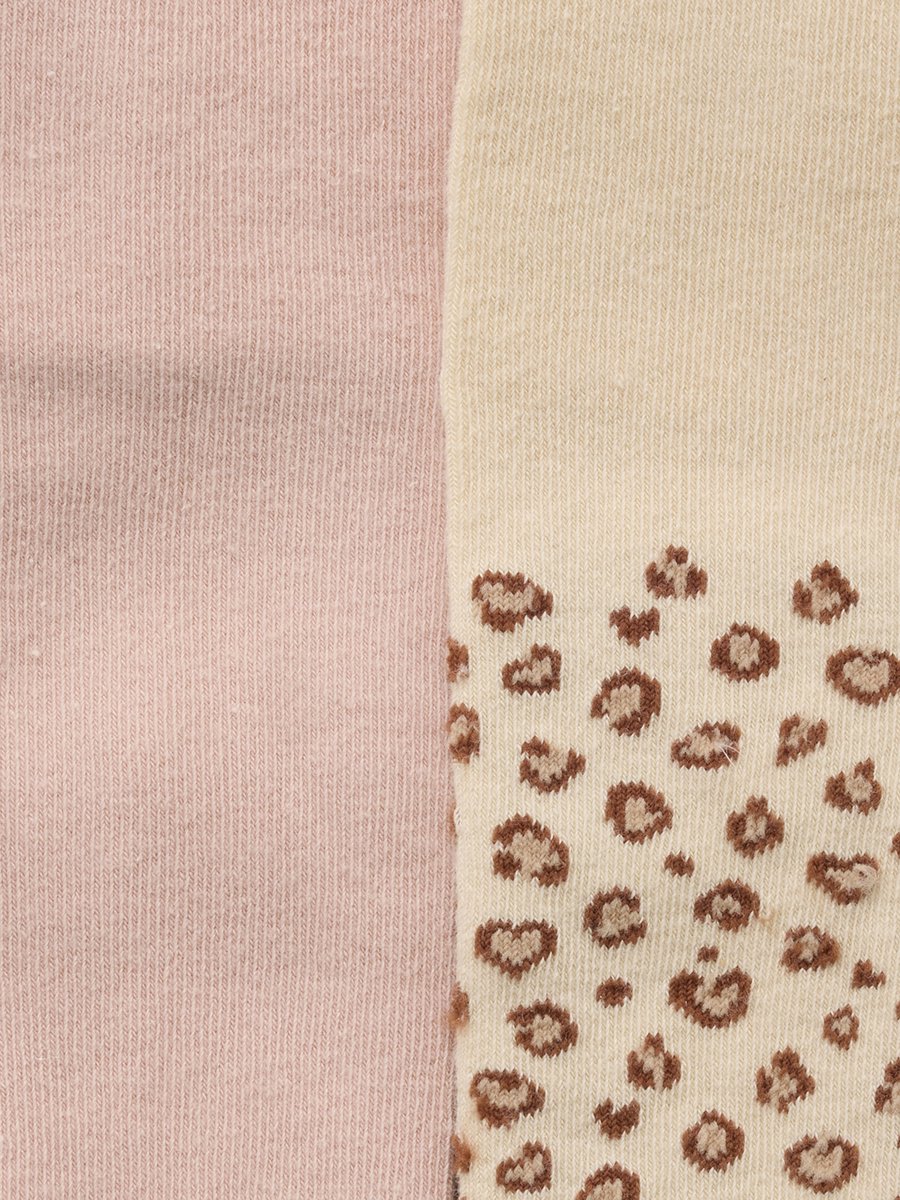 Vertbaudet Set - 2 panty's - baby - meisjes - luipaardmotieven (3611655071276)