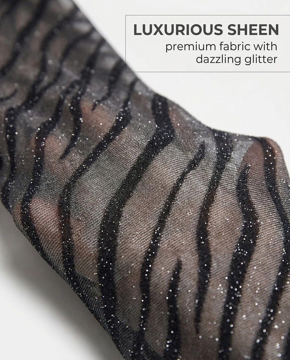 Vintage zebra-design panty voor dames, gestreepte fantasiekousen van nylon, transparante dierenpatroon legwear voor feestkleding en speciale gelegenheden (3382260710491)