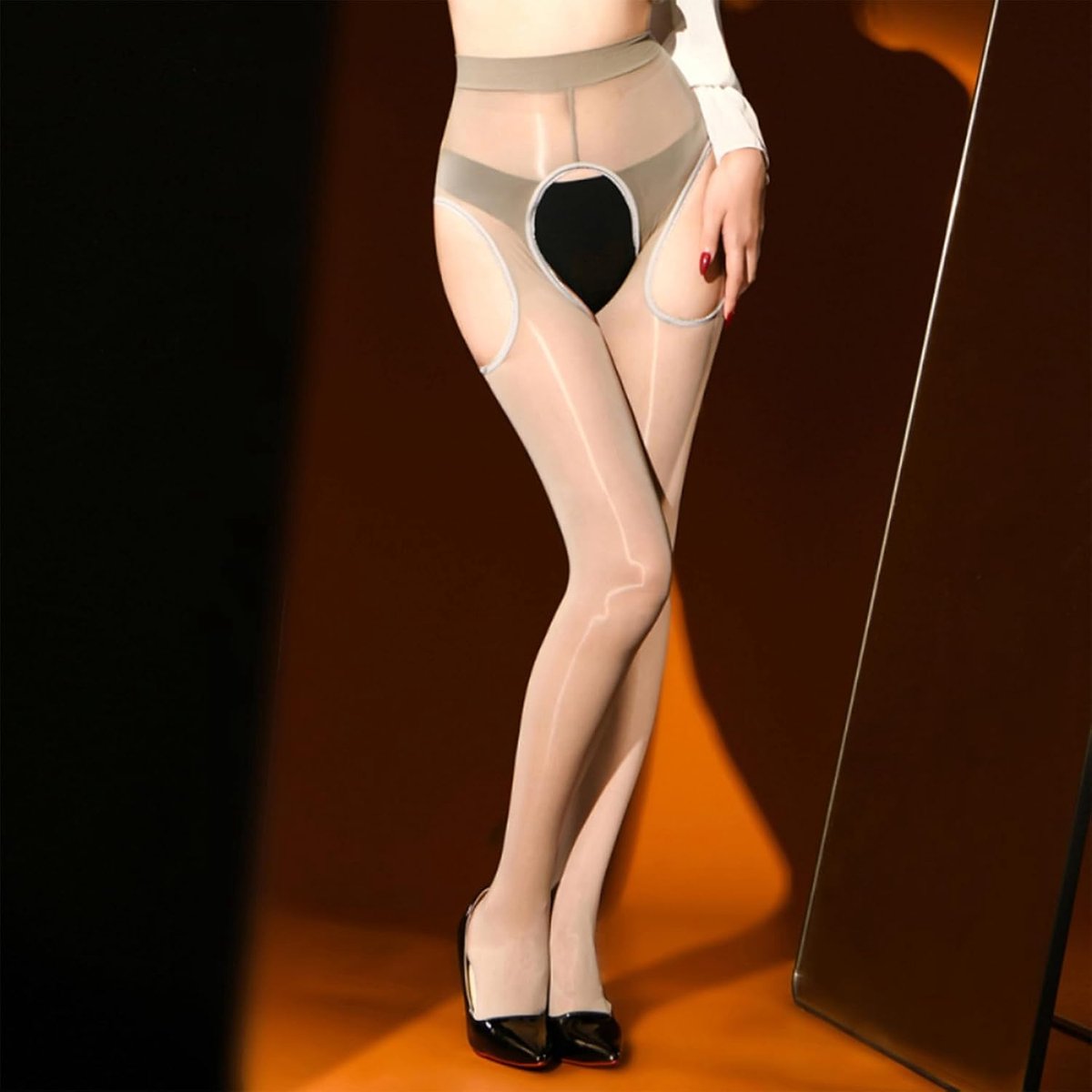 panty voor dames, 8 denier, zacht, comfortabel, glanzend, hoge taille (2352088526711)