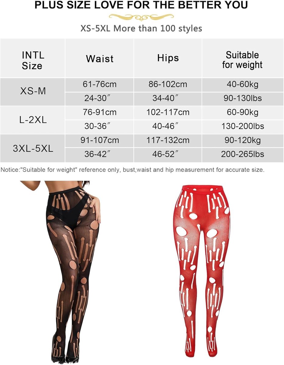 zwart dames sexy panty destroyed-look XS-5XL netkousen grote maten elastische nylon kousen visnet kousen hoge taille lingerie panty vrouwen zwart 3XL-5XL (2122779943826)