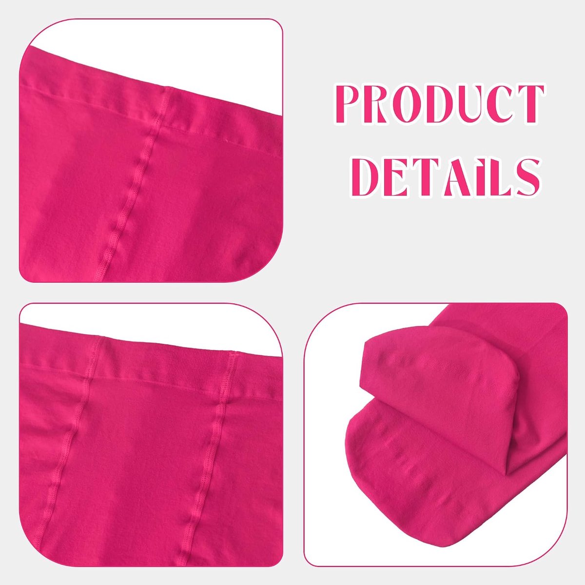 2 paar dameskousen in effen kleur, leggings van microvezel, elastische panty, voor herfst en winter, Fuchsia, one size (2500842637566)