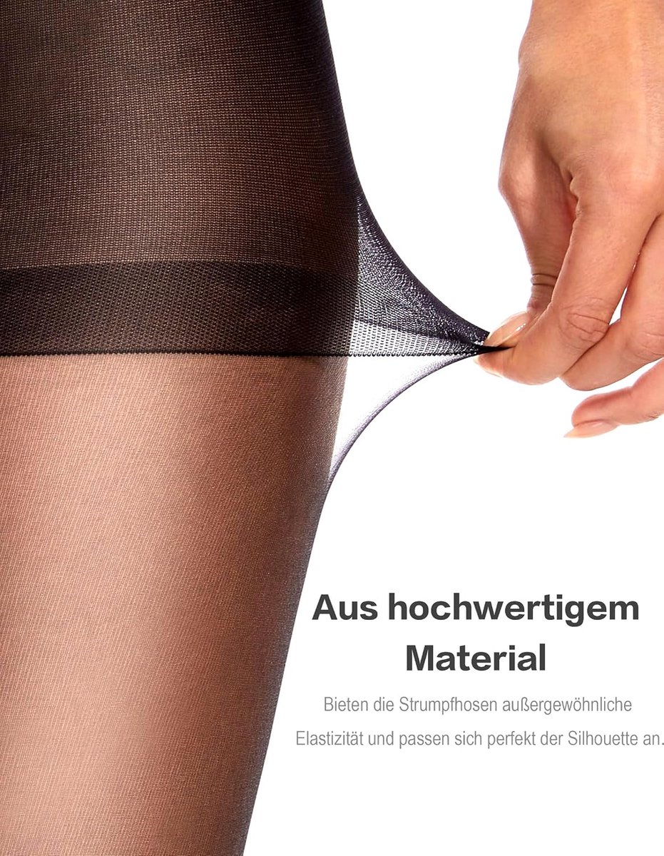 2-pack pure panty voor vrouwen, ultradunne controle top panty, 20 denier panty kousen kousen met hoge taille (2247093670606)