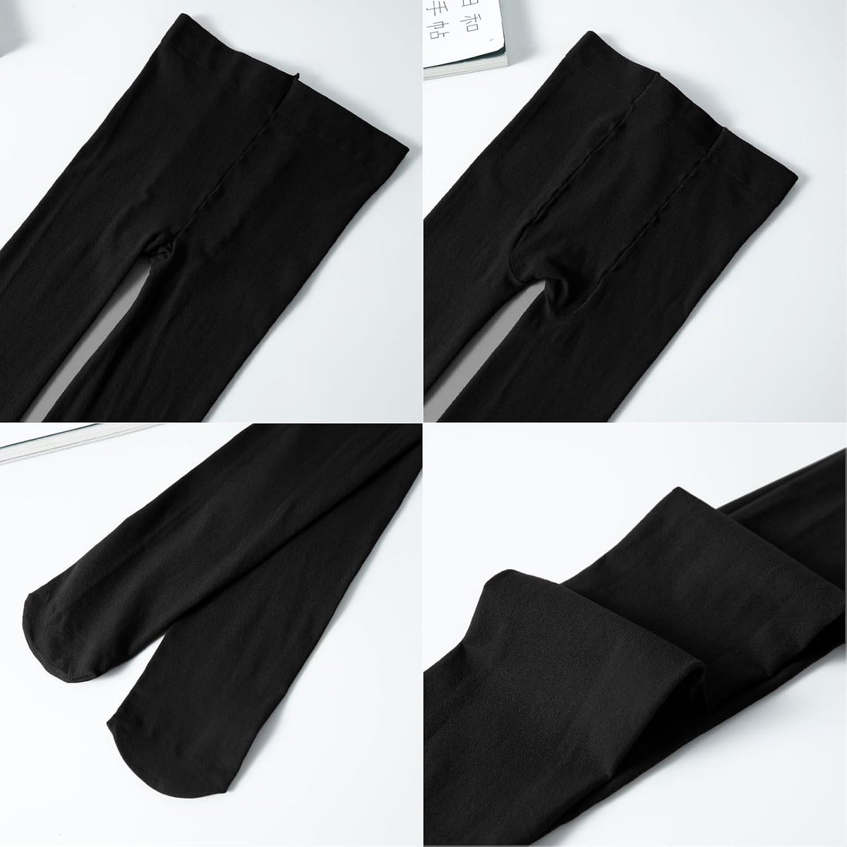 3 paar 40 denier zwarte panty voor dames - zachte ondoorzichtige loopbestendig, glanzende teen versterkte damespanty, multipack (2231324207679)