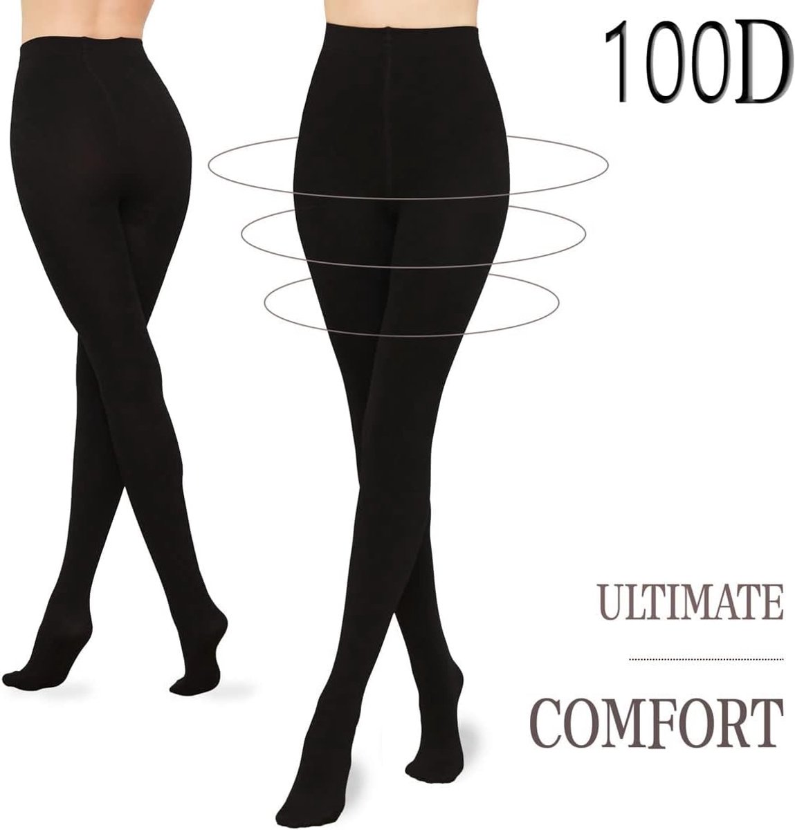 3 paar thermische panty voor dames, hoog getailleerde buikcompressiepanty met verstelbaar bovenstuk (2868120802663)