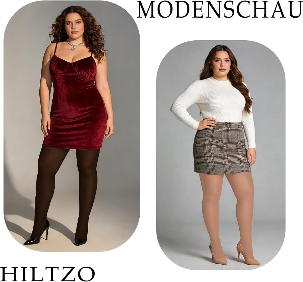 Damespanty in grote maten, effen, ondoorzichtig, hoge taille, panty (2016622564705)
